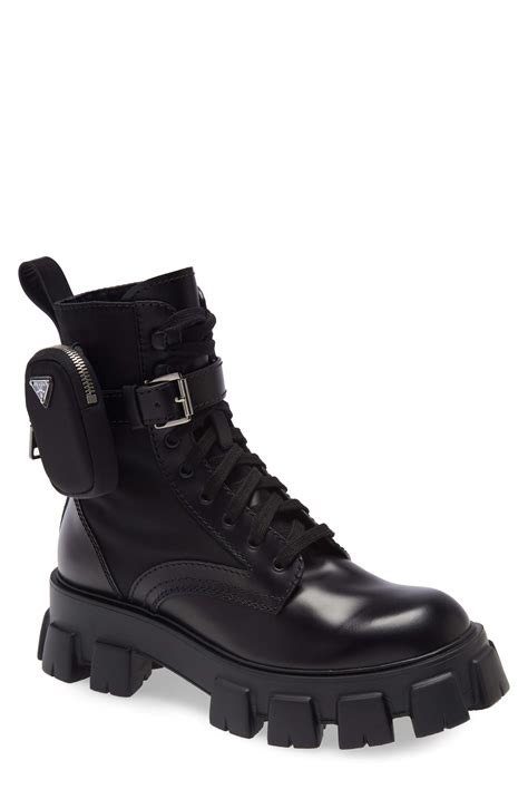 prada removable pouch combat boot|Prada combat boots nordstrom.